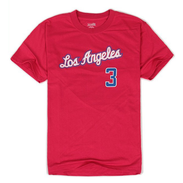 Men's  Los Angeles Clippers #3 Chris Paul Red T-shirt